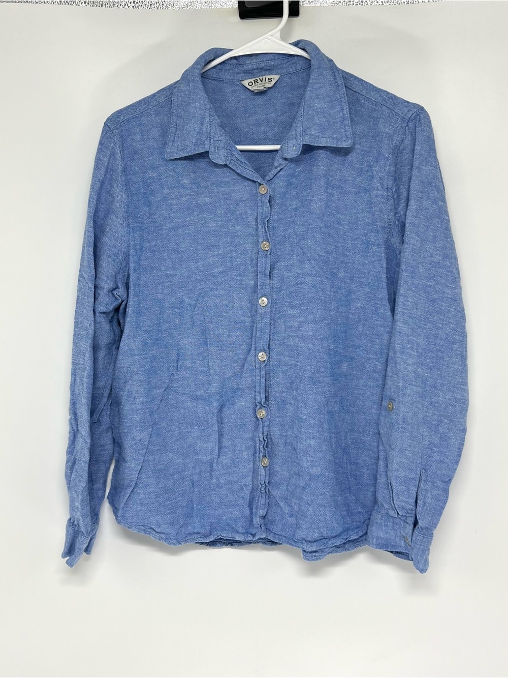 Orvis linen blend shirt women’s large